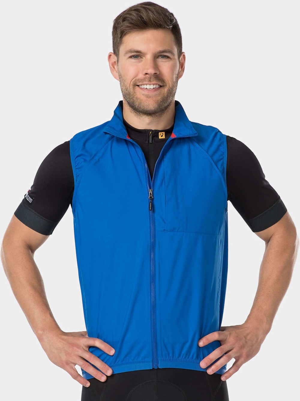 Bontrager cycling blue circuit windshield zip up vest